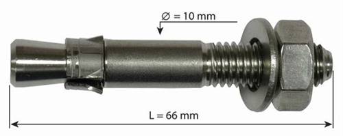 RAUMER SPIT - FIX HANG FIX INOX M10C 10x66MM. 156.